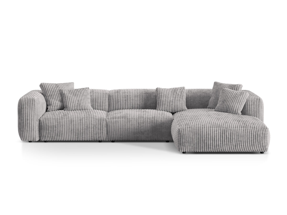 Martina Modulares Ecksofa rechts 3 Sitzer in Light Grey-Tilia präsentiert im Onlineshop von KAQTU Design AG. L-Sofa rechts ist von Micadoni
