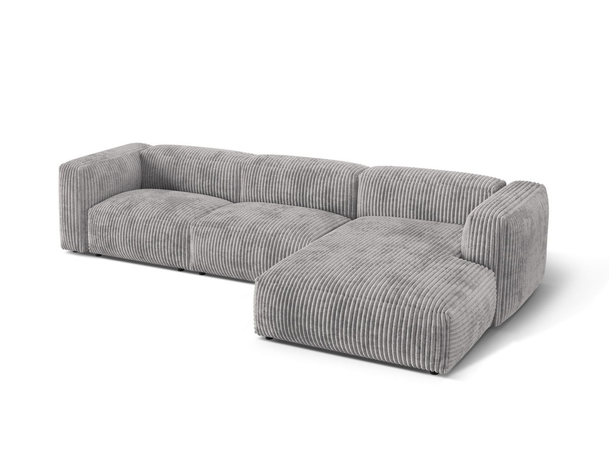 Martina Modulares Ecksofa rechts 3 Sitzer in Light Grey-Tilia präsentiert im Onlineshop von KAQTU Design AG. L-Sofa rechts ist von Micadoni