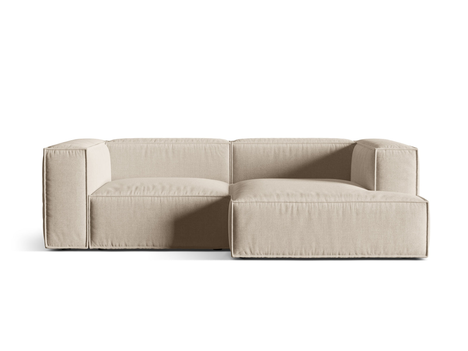 Nuria Modular Ecksofa rechts 3 Sitzer in Beige präsentiert im Onlineshop von KAQTU Design AG. Ecksofa rechts ist von Micadoni