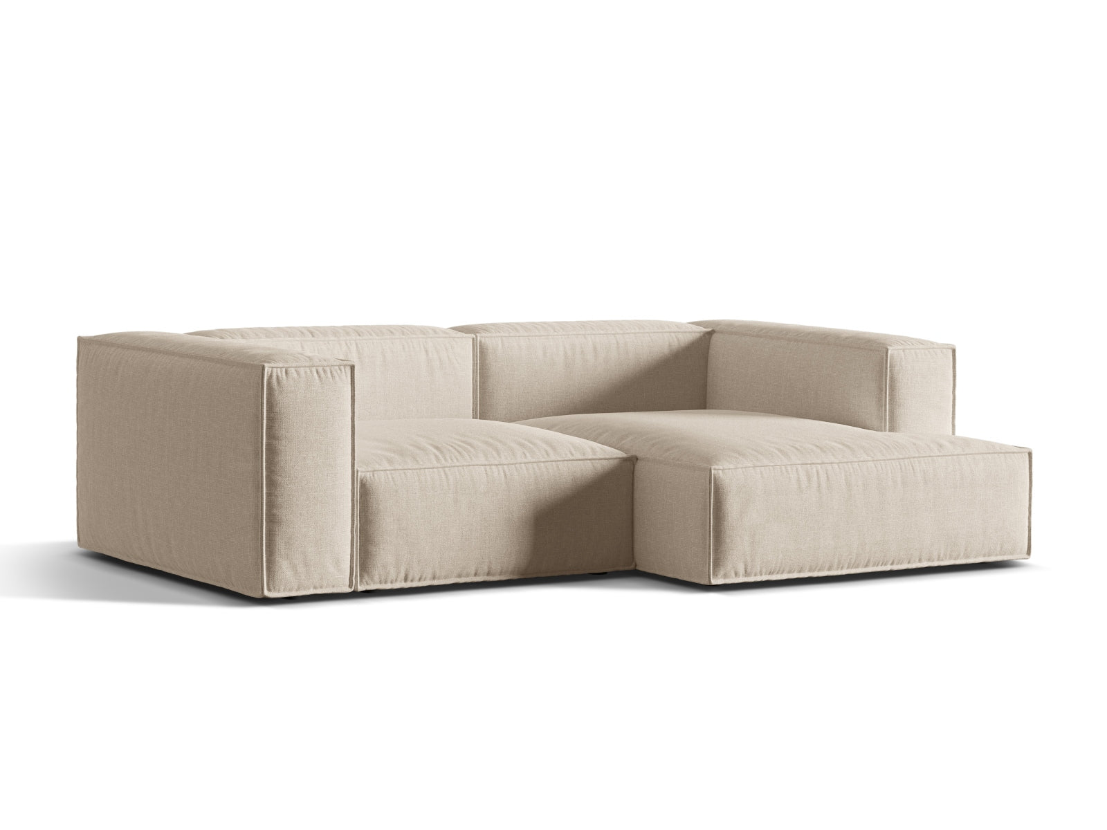 Nuria Modular Ecksofa rechts 3 Sitzer in Beige präsentiert im Onlineshop von KAQTU Design AG. Ecksofa rechts ist von Micadoni