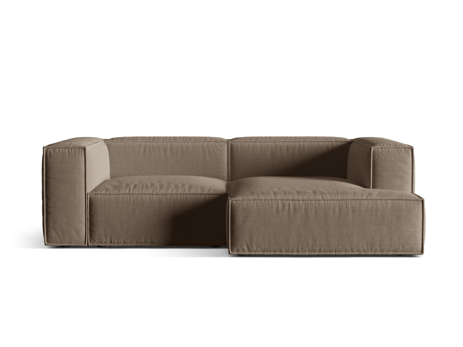 Nuria Modular Ecksofa rechts 3 Sitzer in Cappuccino präsentiert im Onlineshop von KAQTU Design AG. Ecksofa rechts ist von Micadoni