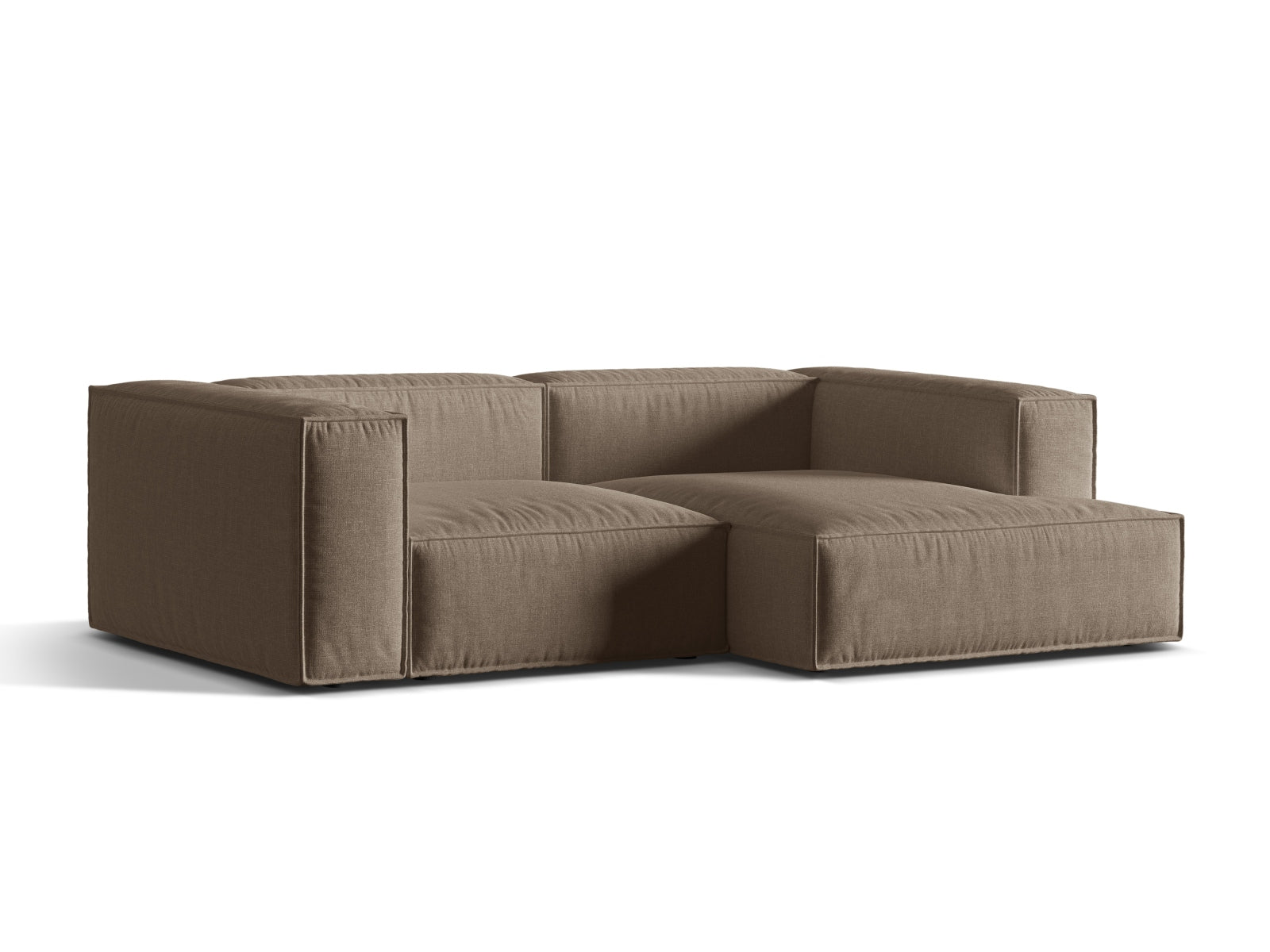 Nuria Modular Ecksofa rechts 3 Sitzer in Cappuccino präsentiert im Onlineshop von KAQTU Design AG. Ecksofa rechts ist von Micadoni