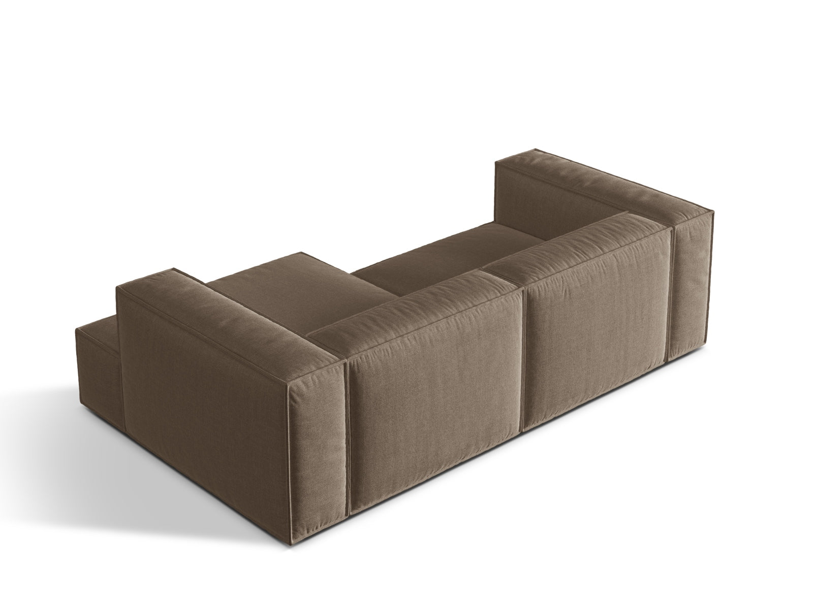 Nuria Modular Ecksofa rechts 3 Sitzer in Cappuccino präsentiert im Onlineshop von KAQTU Design AG. Ecksofa rechts ist von Micadoni