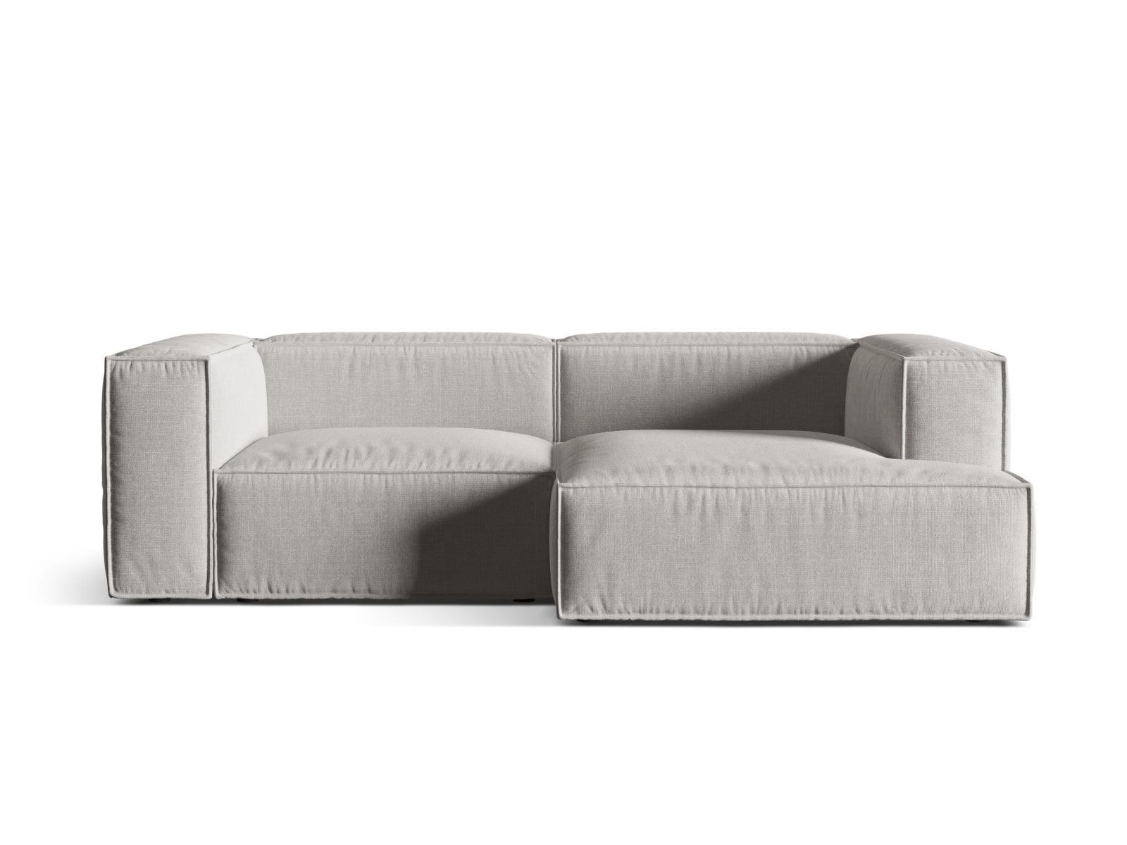 Nuria Modular Ecksofa rechts 3 Sitzer in Light Grey präsentiert im Onlineshop von KAQTU Design AG. Ecksofa rechts ist von Micadoni