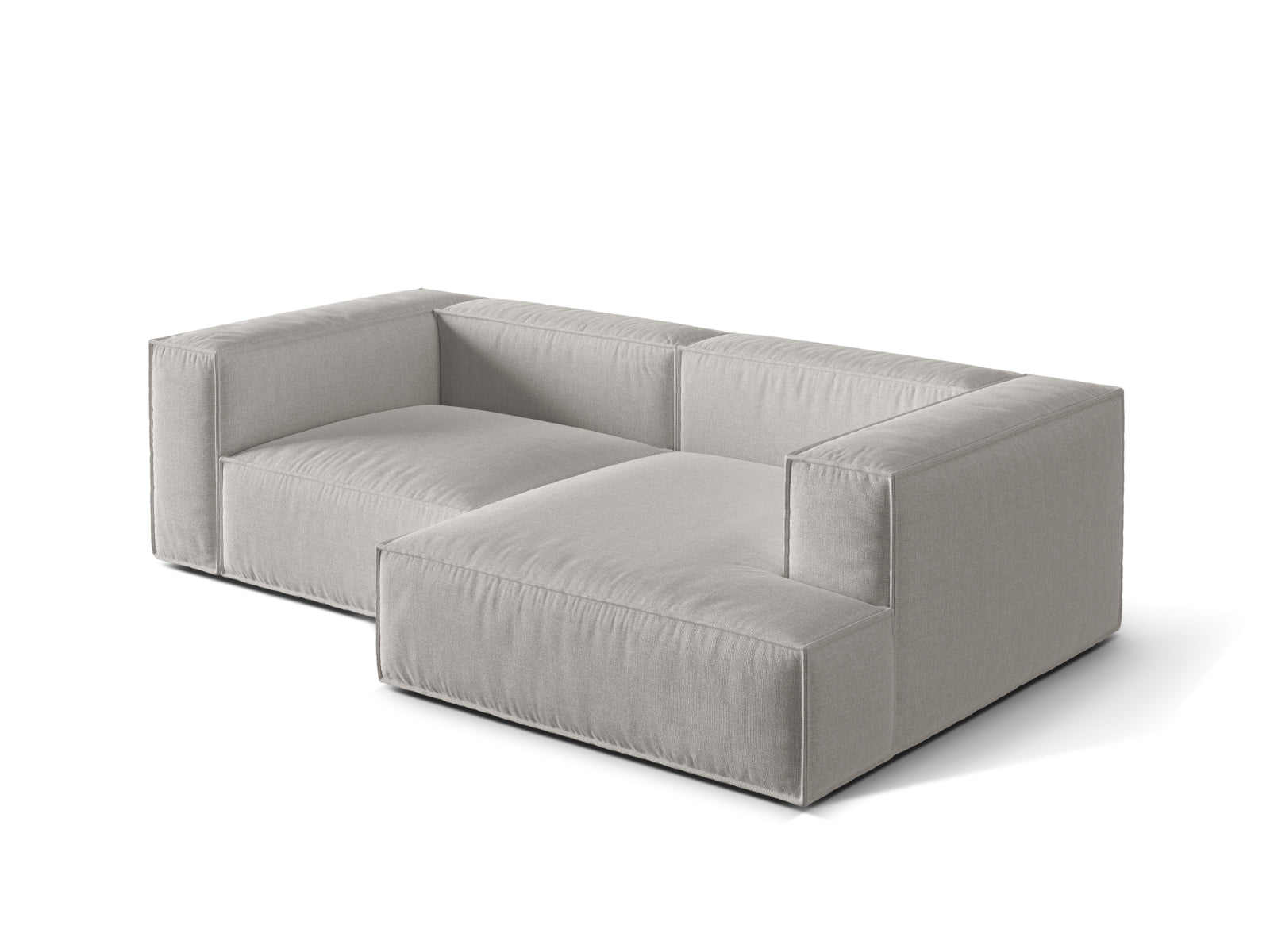 Nuria Modular Ecksofa rechts 3 Sitzer in Light Grey präsentiert im Onlineshop von KAQTU Design AG. Ecksofa rechts ist von Micadoni