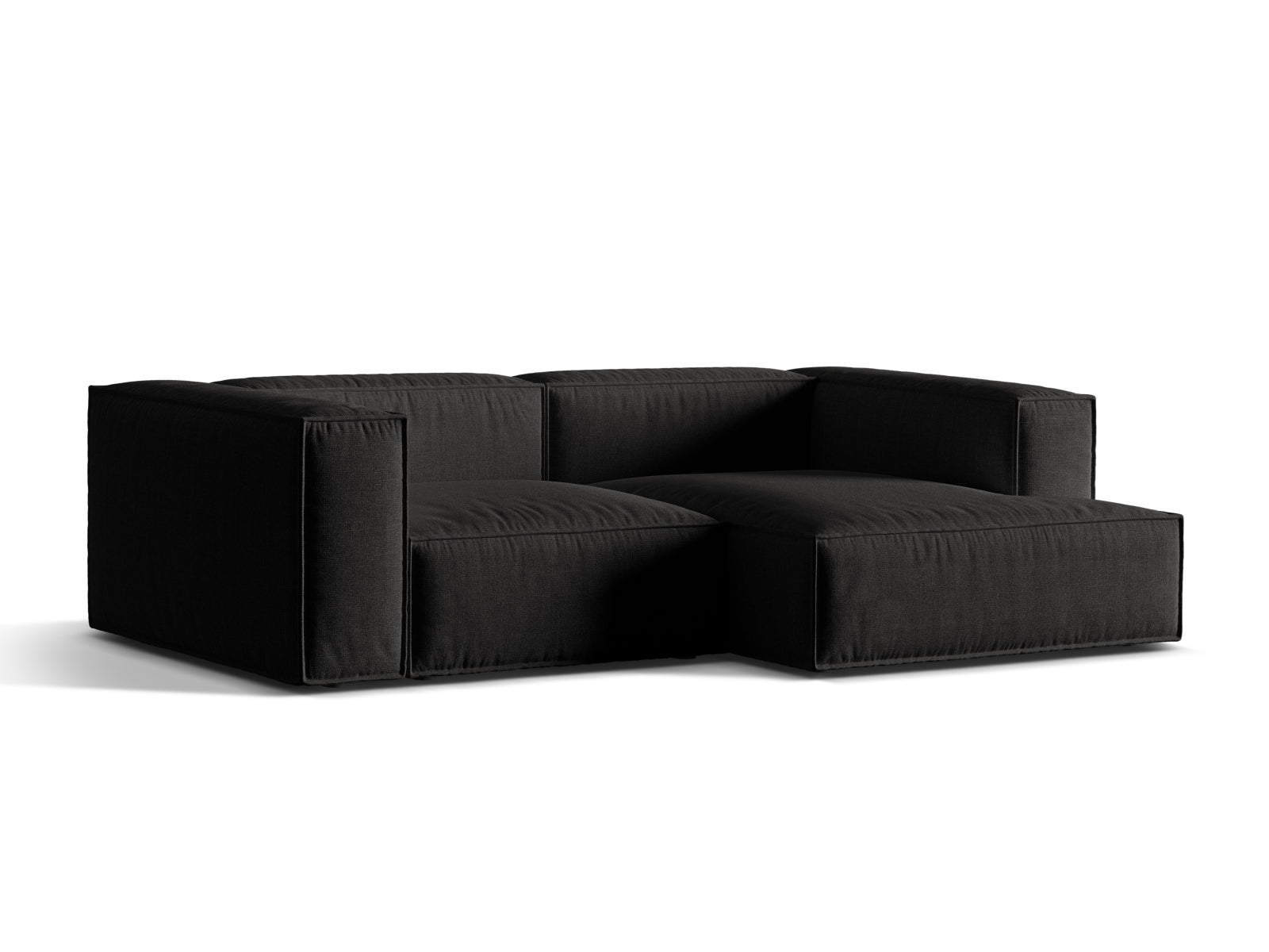 Nuria Modular Ecksofa rechts 3 Sitzer in Black präsentiert im Onlineshop von KAQTU Design AG. Ecksofa rechts ist von Micadoni