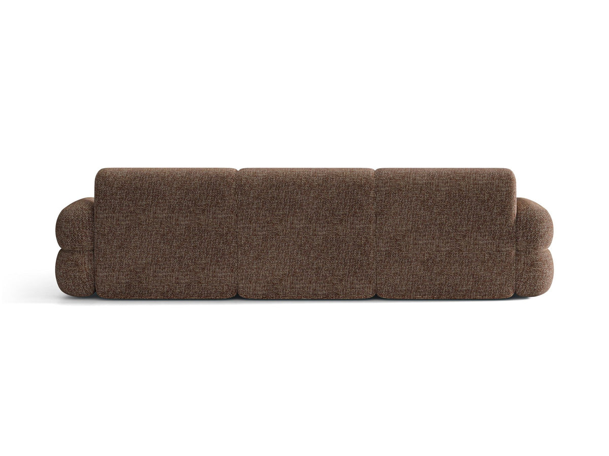 Neo Linkes Ecksofa von Micadoni in dunklem Olivgrün, L-Form mit hoher Rückenlehne, strukturiertem Baloo-Stoff und schwarzen Kunststoffbeinen.