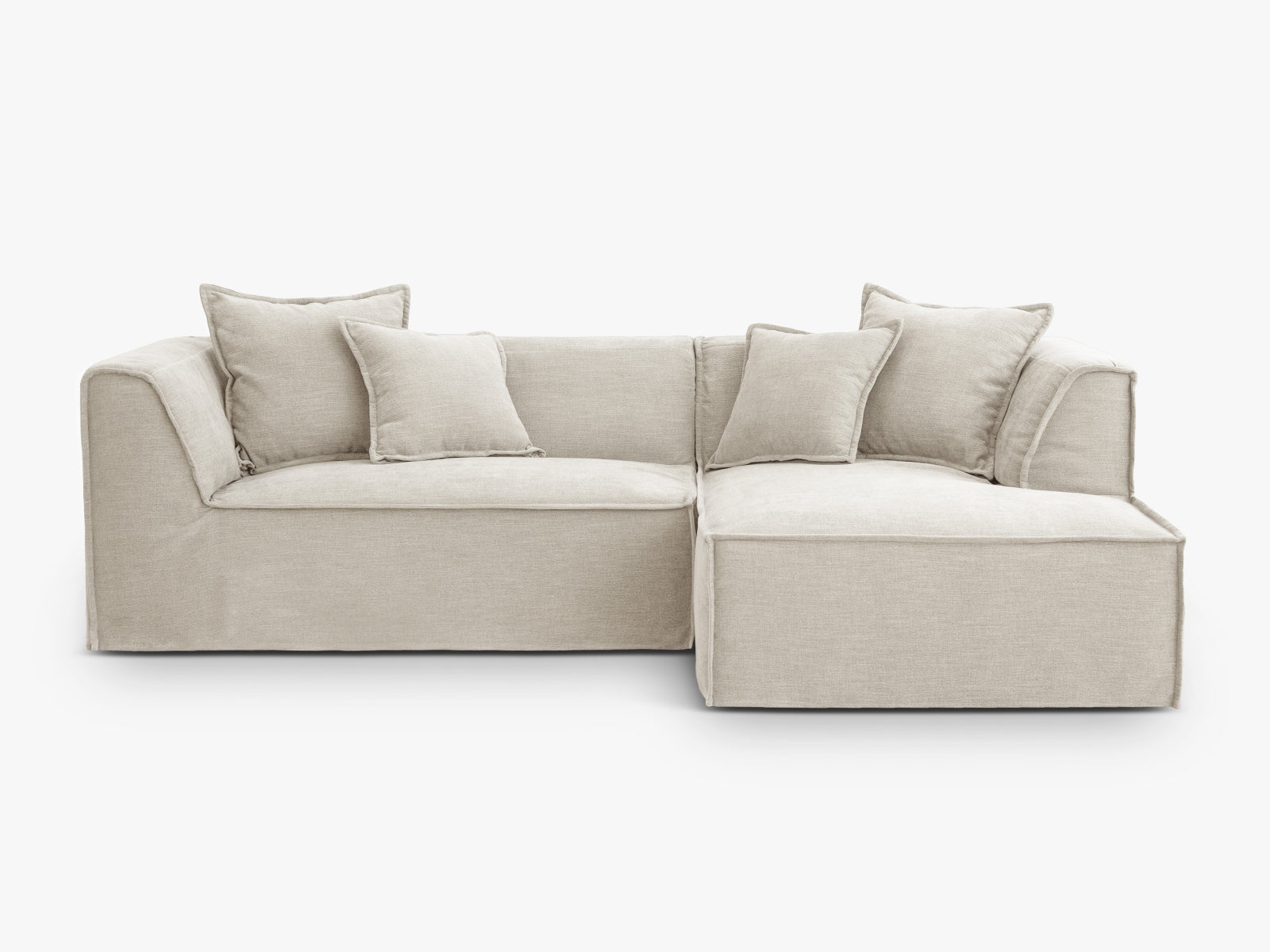 Milton Ecksofa rechts 4 Sitzer in Natural präsentiert im Onlineshop von KAQTU Design AG. Ecksofa rechts ist von Micadoni