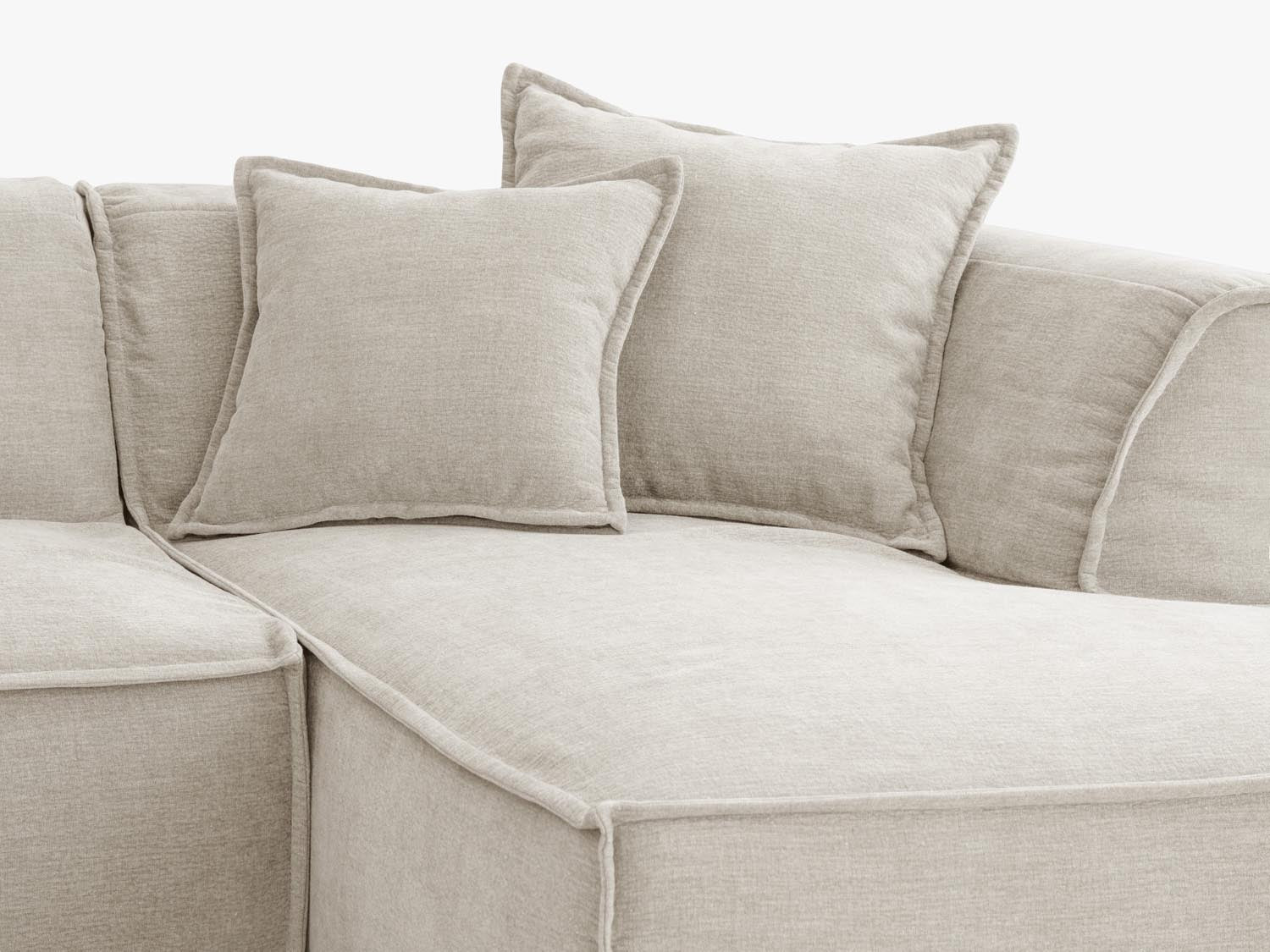 Milton Ecksofa rechts 4 Sitzer in Natural präsentiert im Onlineshop von KAQTU Design AG. Ecksofa rechts ist von Micadoni