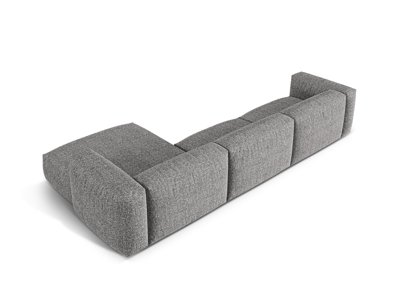 Elegantes 3-Sitzer Ecksofa rechts Martina in zeitlosem Graphit, ideal für stilvolle und komfortable Wohnräume von Micadoni.
