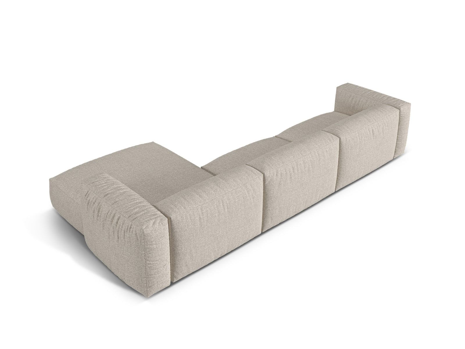 Modulares 3-Sitzer Ecksofa Martina von Micadoni in warmem Beige, perfekt für moderne Wohnräume und vielseitige Einrichtungsmöglichkeiten.