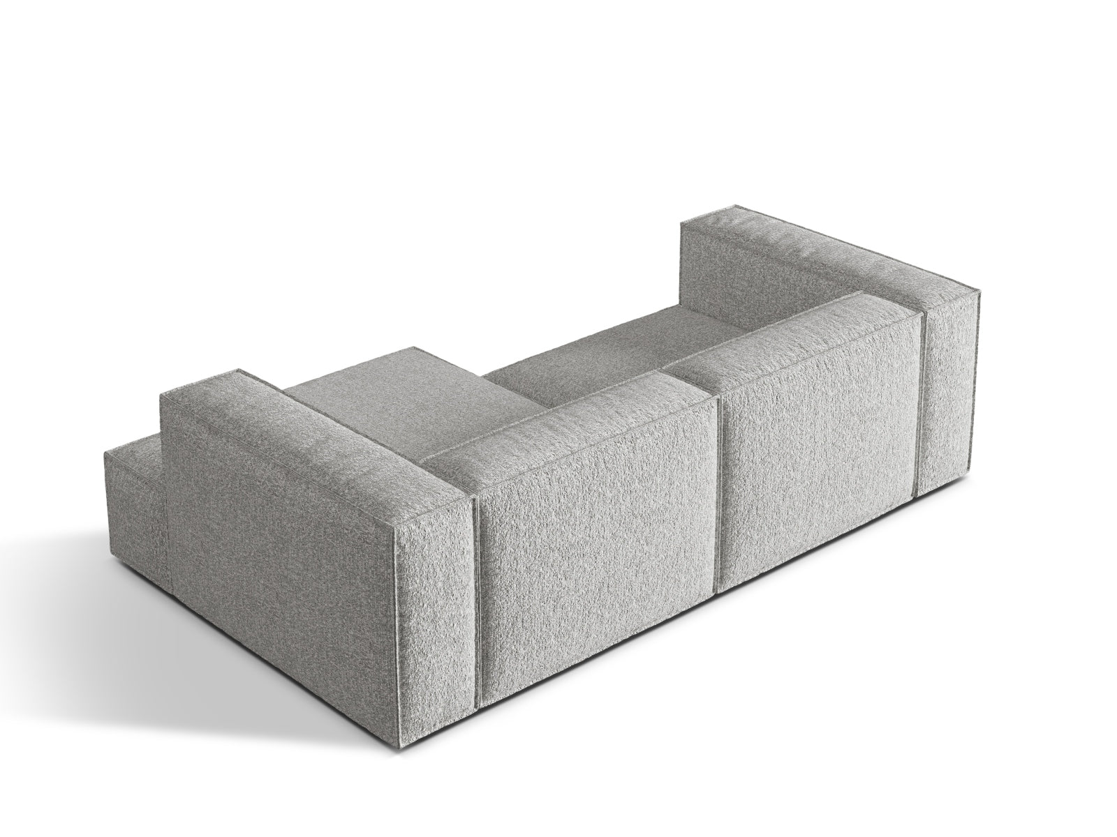 Nuria Boucle Modular Ecksofa rechts 3 Sitzer in Silver präsentiert im Onlineshop von KAQTU Design AG. Ecksofa rechts ist von Micadoni