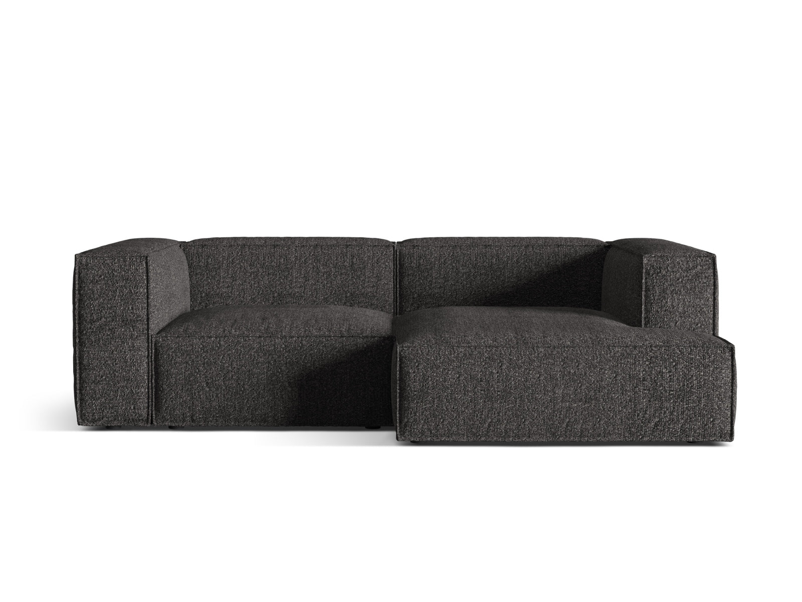Nuria Boucle Modular Ecksofa rechts 3 Sitzer in Anthracite-Monet präsentiert im Onlineshop von KAQTU Design AG. L-Sofa rechts ist von Micadoni