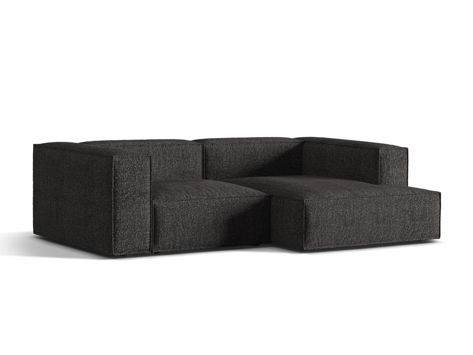 Nuria Boucle Modular Ecksofa rechts 3 Sitzer in Anthracite präsentiert im Onlineshop von KAQTU Design AG. Ecksofa rechts ist von Micadoni