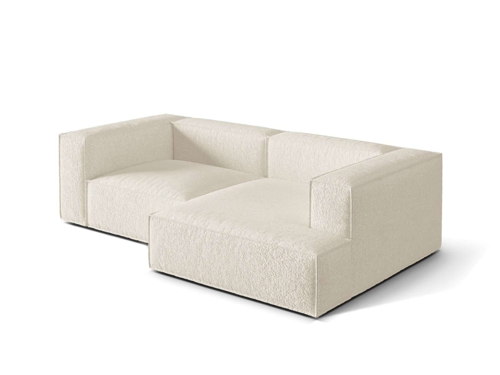 Nuria Boucle Modular Ecksofa rechts 3 Sitzer in Ivory präsentiert im Onlineshop von KAQTU Design AG. Ecksofa rechts ist von Micadoni