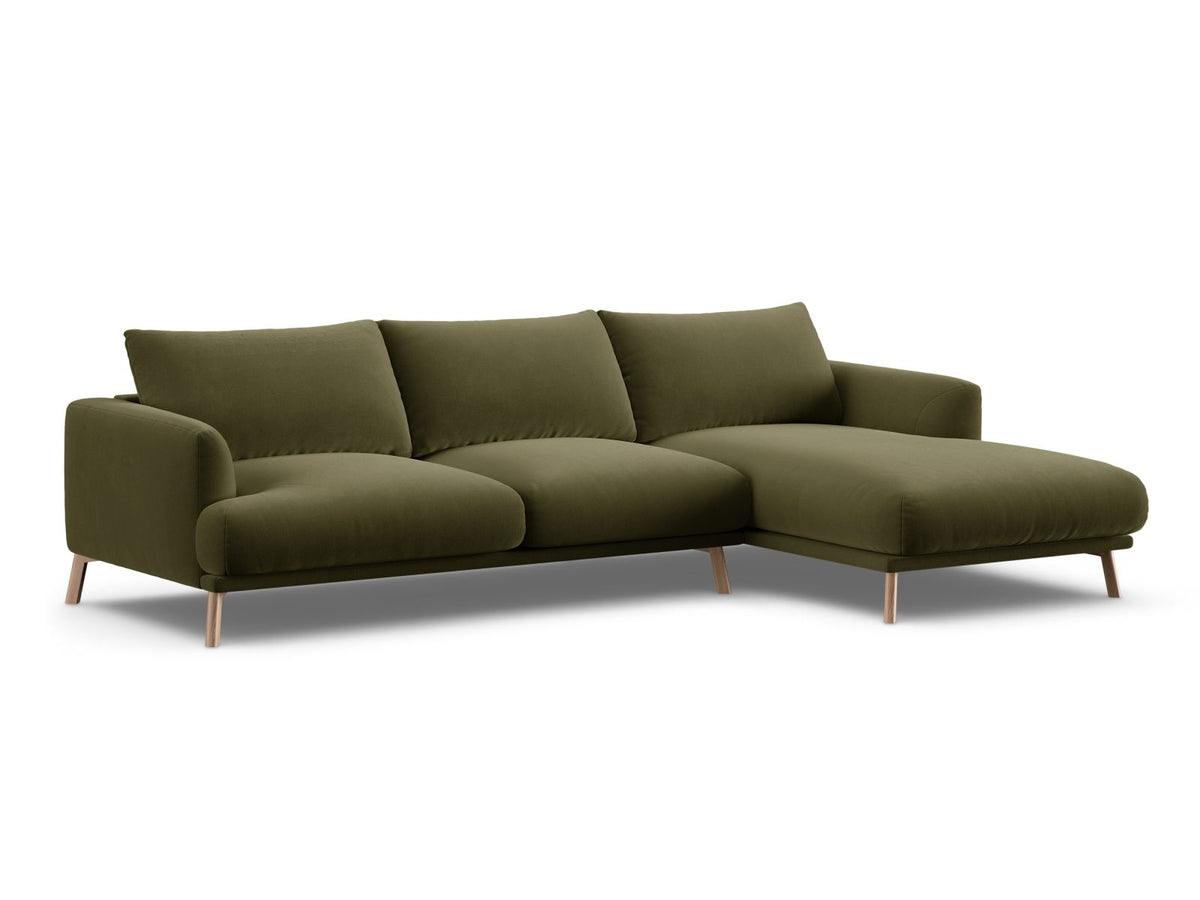 4-Sitzer Ecksofa rechts Naomi in Green-Salvador präsentiert im Onlineshop von KAQTU Design AG. Ecksofa rechts ist von Micadoni