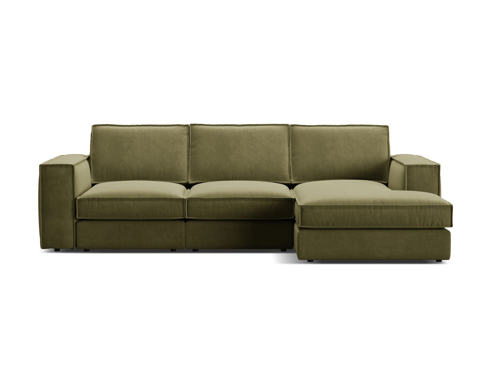 3-Sitzer Modular Ecksofa rechts Pola in Green-Salvador präsentiert im Onlineshop von KAQTU Design AG. Ecksofa rechts ist von Micadoni