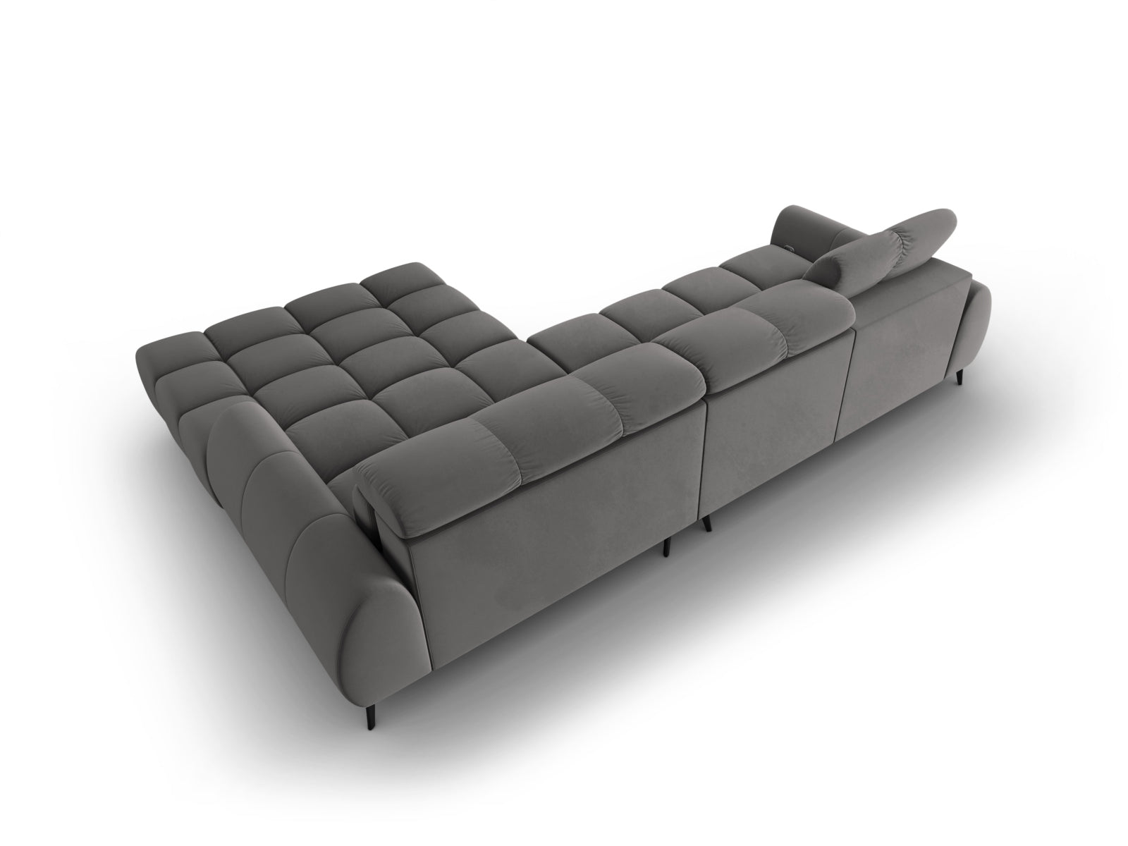 Entdecken Sie das Alyse Velour Electric Ecksofa rechts von Micadoni – ein stilvolles 5-Sitzer Sofa, das Komfort und Eleganz perfekt kombiniert.