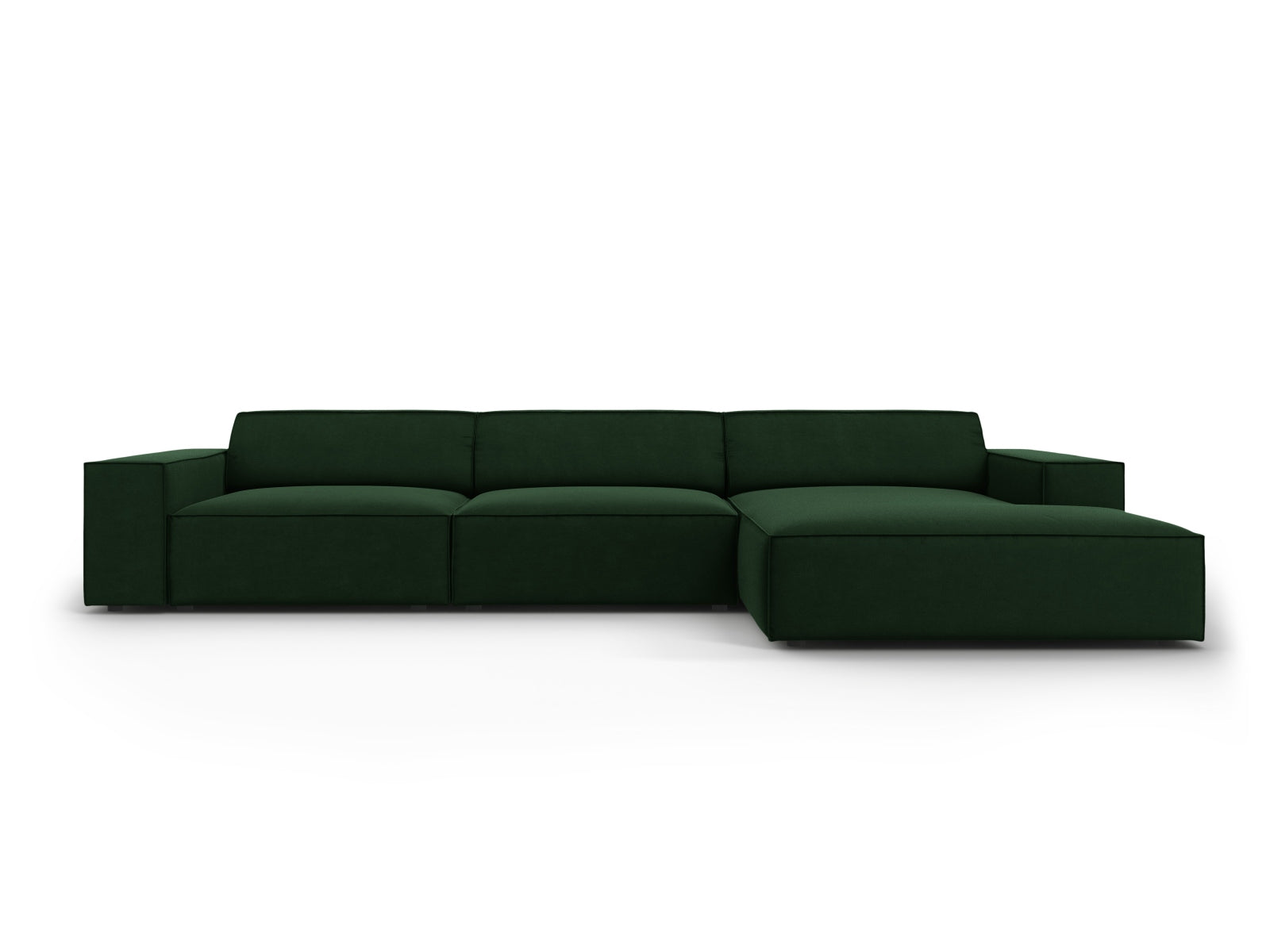 Jodie Velour modulares Ecksofa rechts 4 Sitzer in Bottle Green präsentiert im Onlineshop von KAQTU Design AG. Ecksofa rechts ist von Micadoni