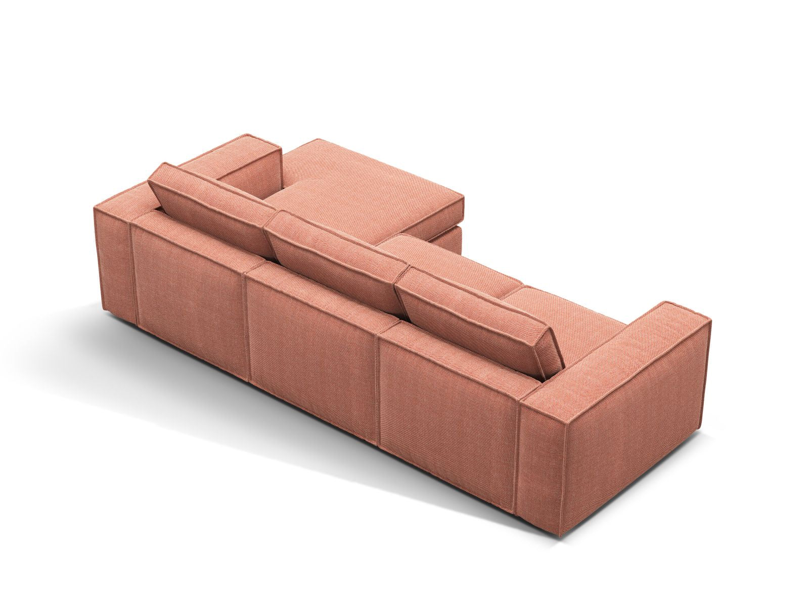 Modernes 3-Sitzer Ecksofa rechts Pola von Micadoni, perfekt für gemütliche Wohnzimmer, vereint Komfort und zeitgemäße Ästhetik.