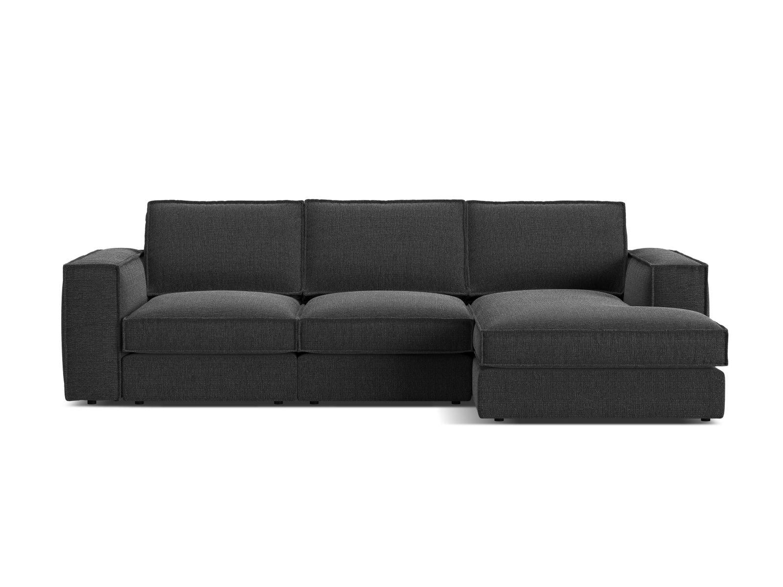 3-Sitzer Ecksofa rechts Pola in Black-Babel präsentiert im Onlineshop von KAQTU Design AG. Ecksofa rechts ist von Micadoni