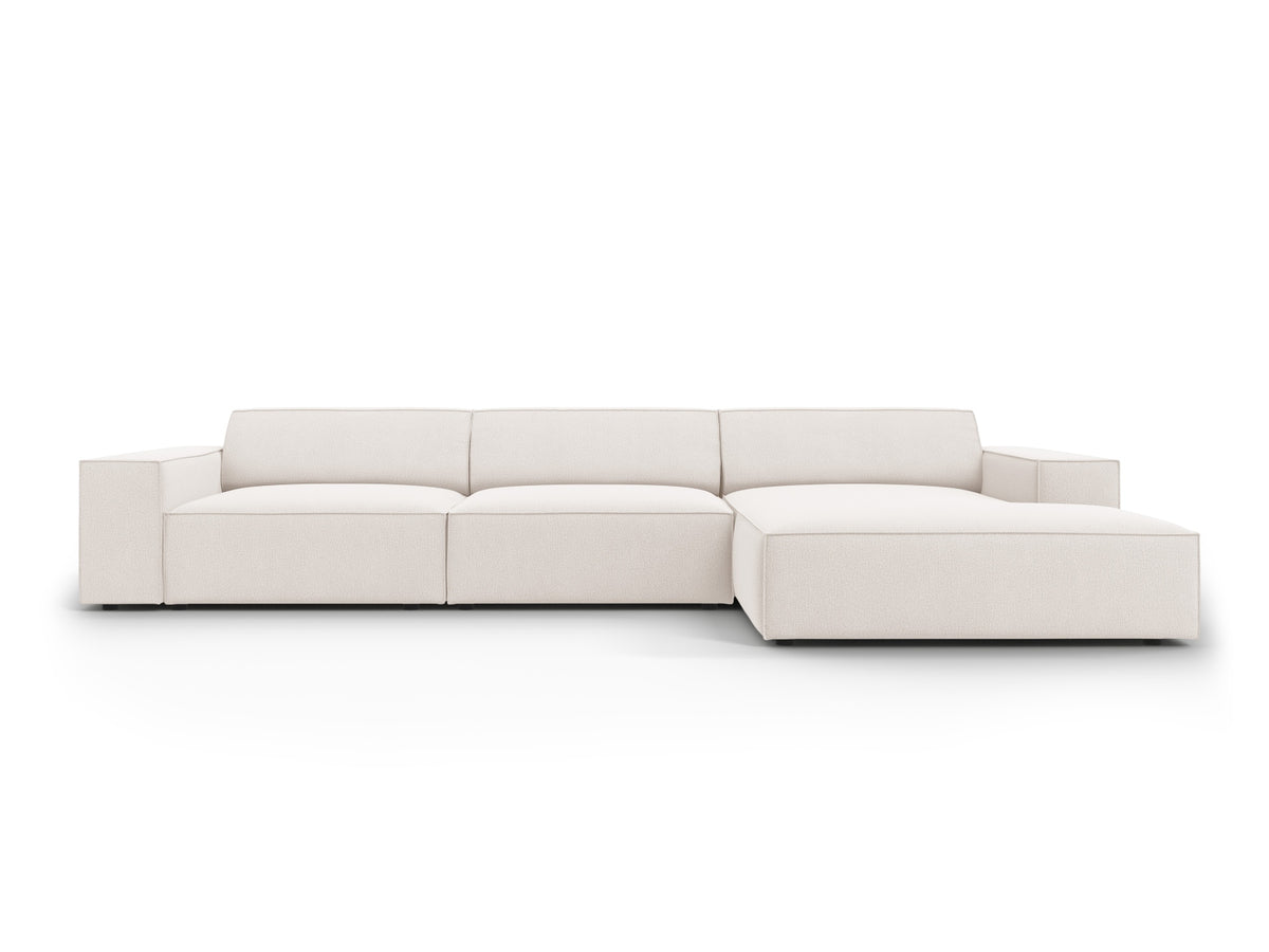 Jodie Modulares Ecksofa rechts 4 Sitzer in Light Beige-Megan präsentiert im Onlineshop von KAQTU Design AG. L-Sofa rechts ist von Micadoni