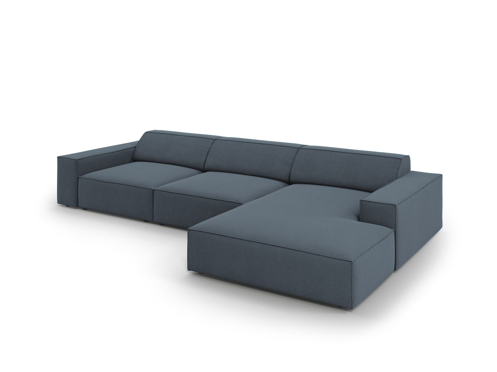 Jodie Modulares Ecksofa rechts 4 Sitzer in Blue präsentiert im Onlineshop von KAQTU Design AG. Ecksofa rechts ist von Micadoni