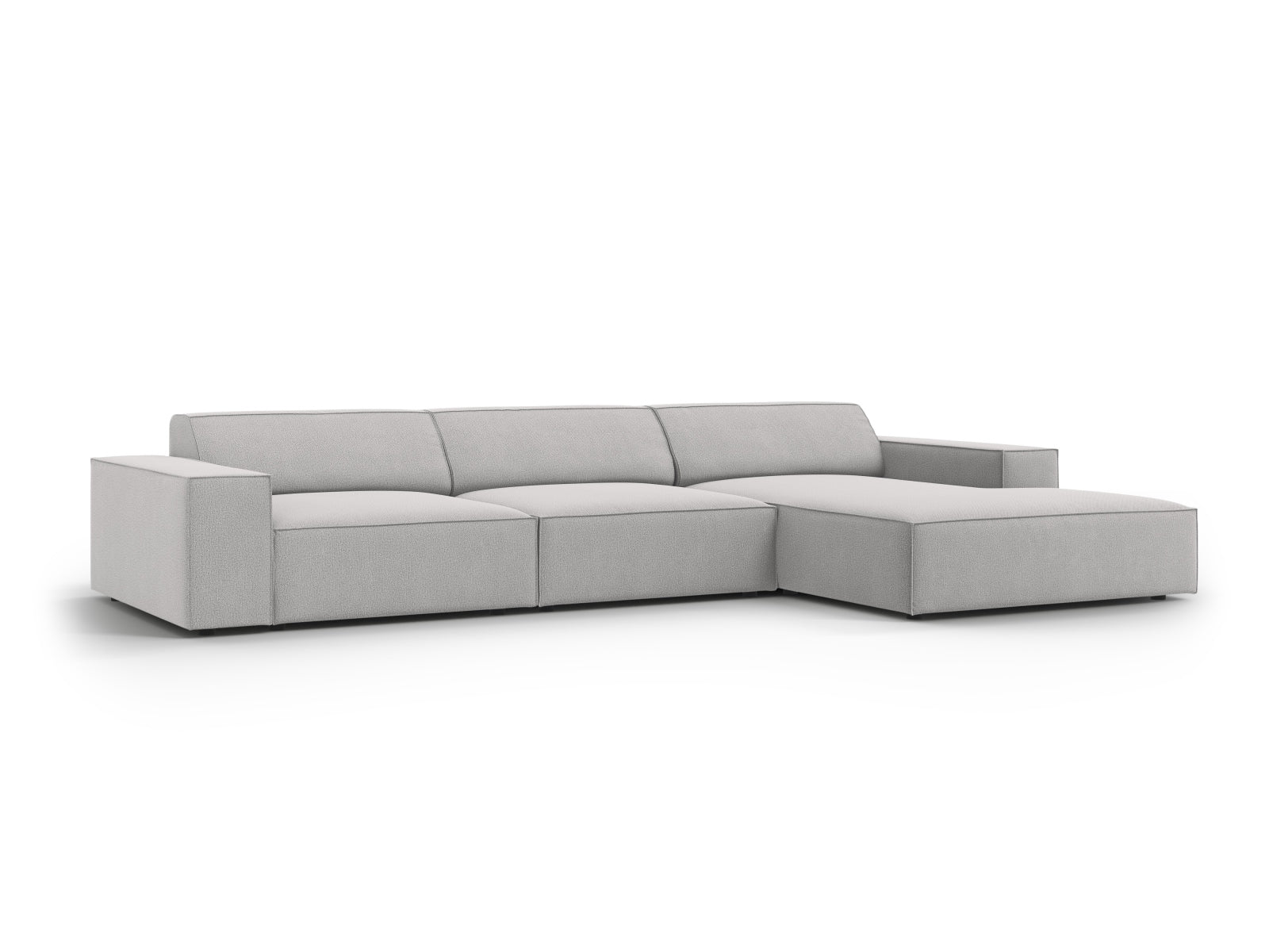 Jodie Modulares Ecksofa rechts 4 Sitzer in Light Grey präsentiert im Onlineshop von KAQTU Design AG. Ecksofa rechts ist von Micadoni