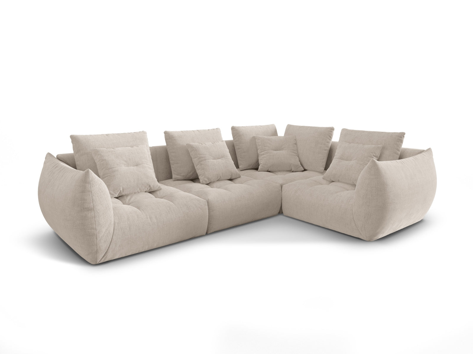 Bloom Modular Ecksofa rechts 3 Sitzer in Dark Beige präsentiert im Onlineshop von KAQTU Design AG. Ecksofa rechts ist von Micadoni