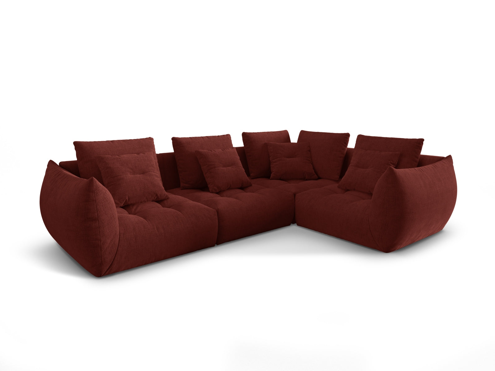 Bloom Modular Ecksofa rechts 3 Sitzer in Red präsentiert im Onlineshop von KAQTU Design AG. Ecksofa rechts ist von Micadoni