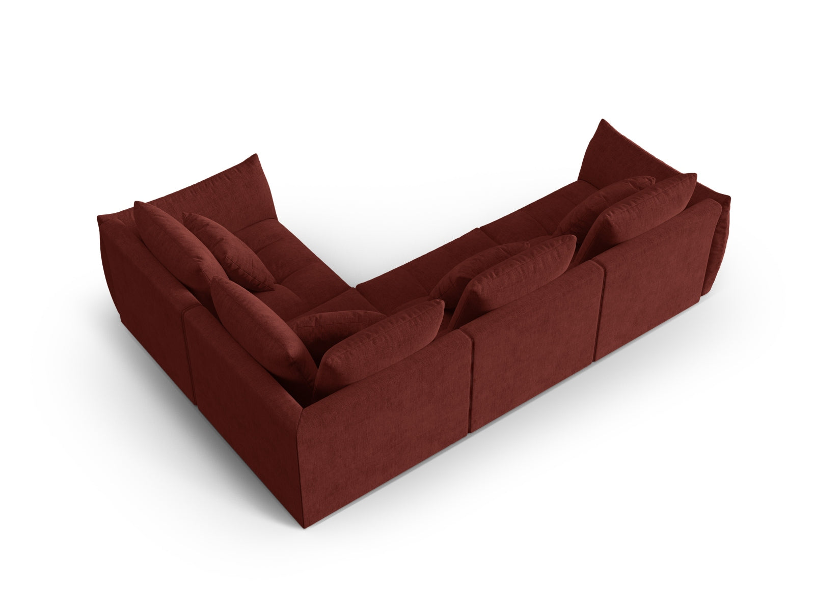 Bloom Modular Ecksofa rechts 3 Sitzer in Red präsentiert im Onlineshop von KAQTU Design AG. Ecksofa rechts ist von Micadoni
