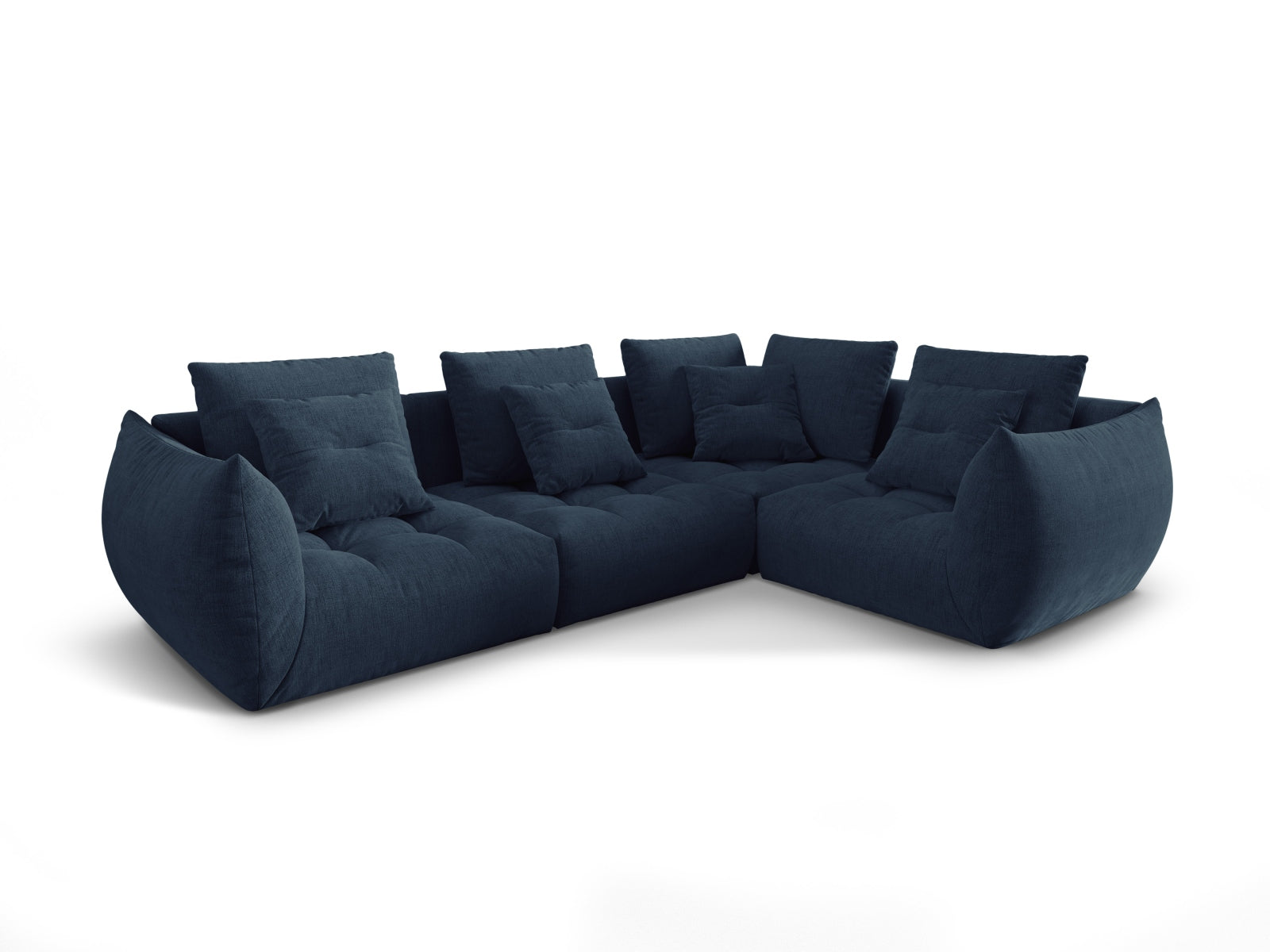 Bloom Modular Ecksofa rechts 3 Sitzer in Dark Blue präsentiert im Onlineshop von KAQTU Design AG. Ecksofa rechts ist von Micadoni