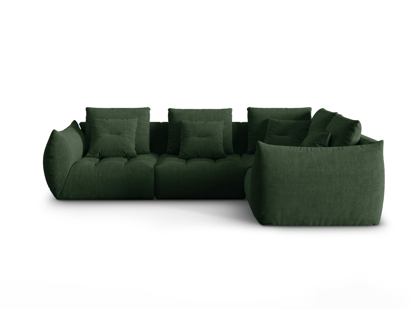 Bloom Modular Ecksofa rechts 3 Sitzer in Moss Green präsentiert im Onlineshop von KAQTU Design AG. Ecksofa rechts ist von Micadoni