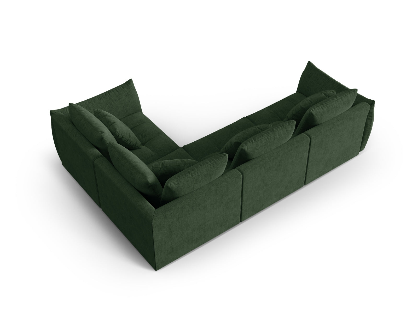 Bloom Modular Ecksofa rechts 3 Sitzer in Moss Green präsentiert im Onlineshop von KAQTU Design AG. Ecksofa rechts ist von Micadoni
