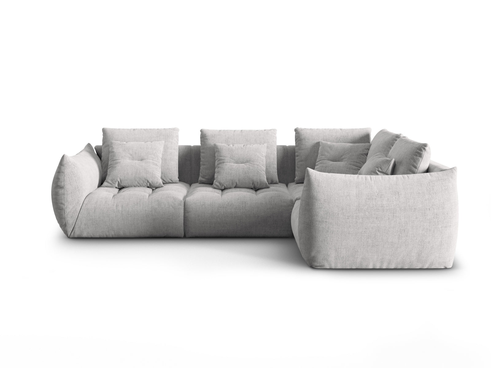 Bloom Modular Ecksofa rechts 3 Sitzer in Silver präsentiert im Onlineshop von KAQTU Design AG. Ecksofa rechts ist von Micadoni