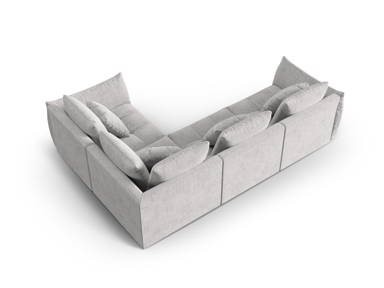 Bloom Modular Ecksofa rechts 3 Sitzer in Silver präsentiert im Onlineshop von KAQTU Design AG. Ecksofa rechts ist von Micadoni
