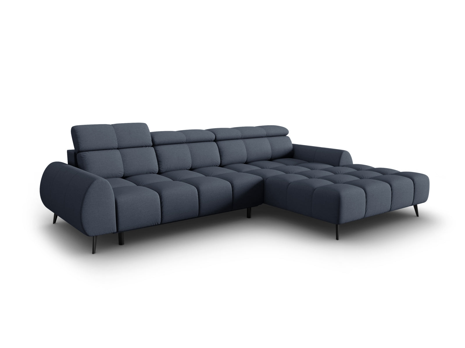 Alyse Electric Ecksofa rechts 5 Sitzer in Dark Blue präsentiert im Onlineshop von KAQTU Design AG. Ecksofa rechts ist von Micadoni