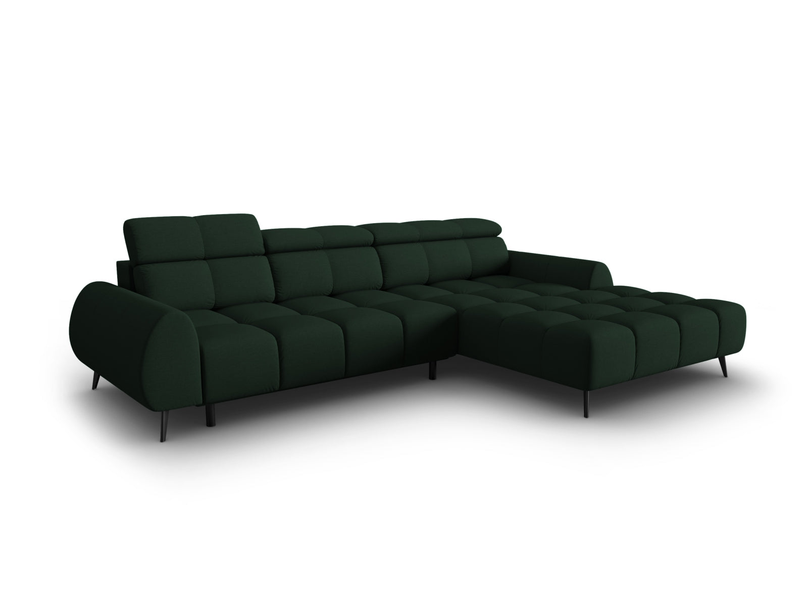 Alyse Electric Ecksofa rechts 5 Sitzer in Dark Green präsentiert im Onlineshop von KAQTU Design AG. Ecksofa rechts ist von Micadoni