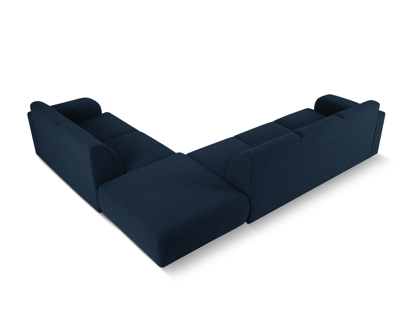 Molino Boucle Ecksofa rechts 6 Sitzer in Dark Blue präsentiert im Onlineshop von KAQTU Design AG. Ecksofa rechts ist von Micadoni