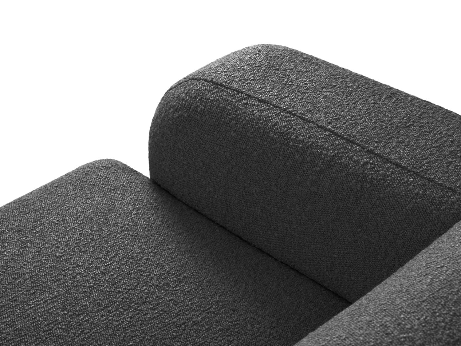 Stilvolles Molino Boucle Ecksofa rechts für 6 Personen in tiefem Grau, perfekt für entspannte Stunden und zeitgemäße Einrichtung.