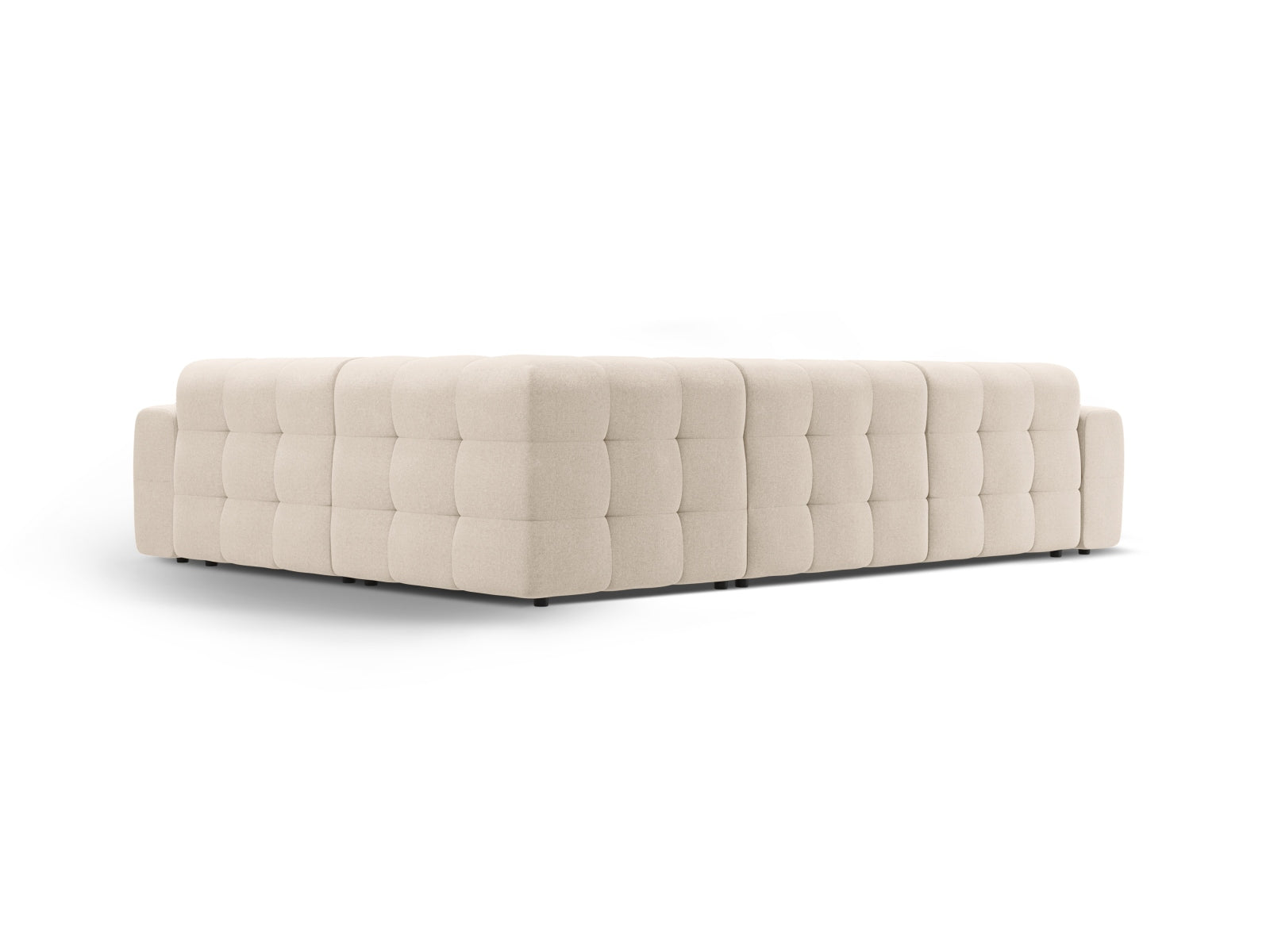 Beige Kendal Ecksofa von Micadoni, rechtsseitig, großzügig für 6 Personen, ideal für moderne und gemütliche Wohnräume.