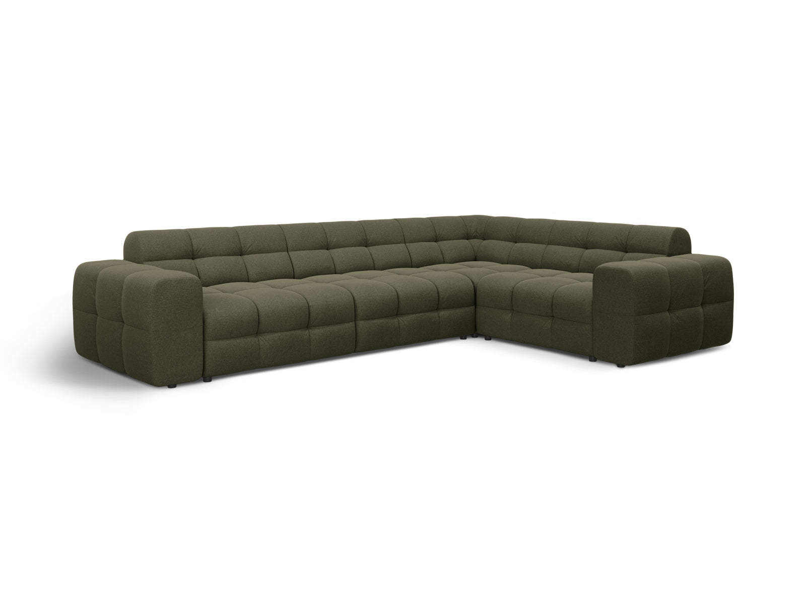 Kendal Ecksofa rechts 6 Sitzer in Amazon Green präsentiert im Onlineshop von KAQTU Design AG. Ecksofa rechts ist von Micadoni