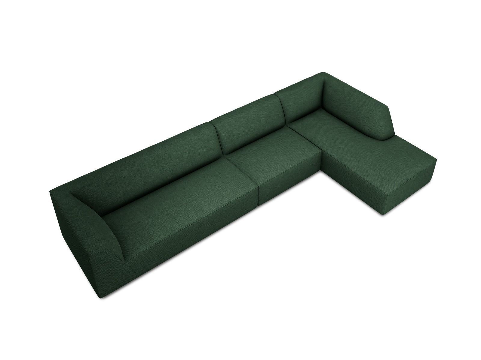 Ruby Modulares Ecksofa rechts 5 Sitzer in Green präsentiert im Onlineshop von KAQTU Design AG. Ecksofa rechts ist von Micadoni