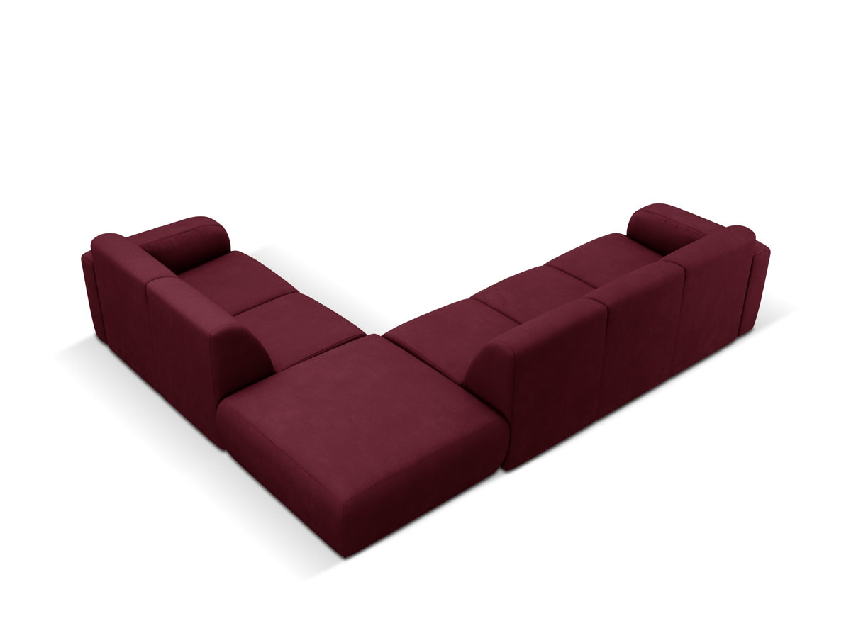 Molino Ecksofa rechts 6 Sitzer in Bordeaux-Rebel präsentiert im Onlineshop von KAQTU Design AG. Ecksofa rechts ist von Micadoni