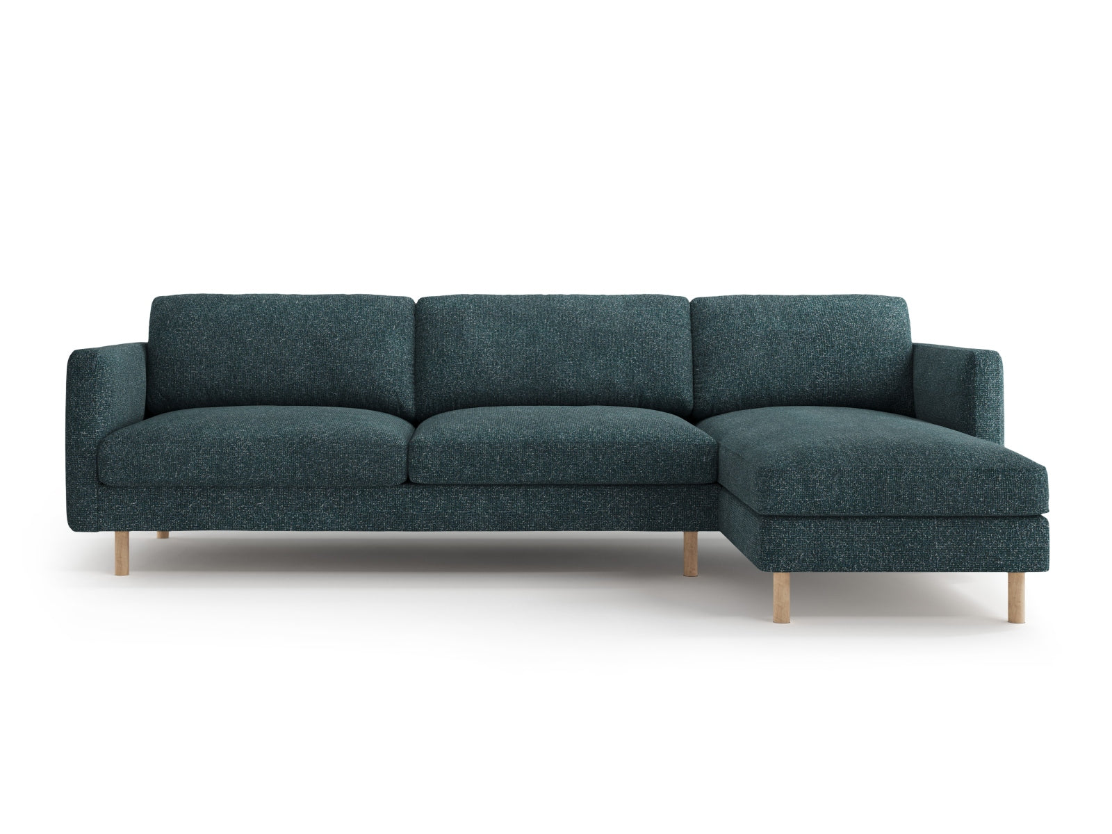 Eden Ecksofa rechts 4 Sitzer in Green Blue Melange-Puente präsentiert im Onlineshop von KAQTU Design AG. Ecksofa rechts ist von Micadoni