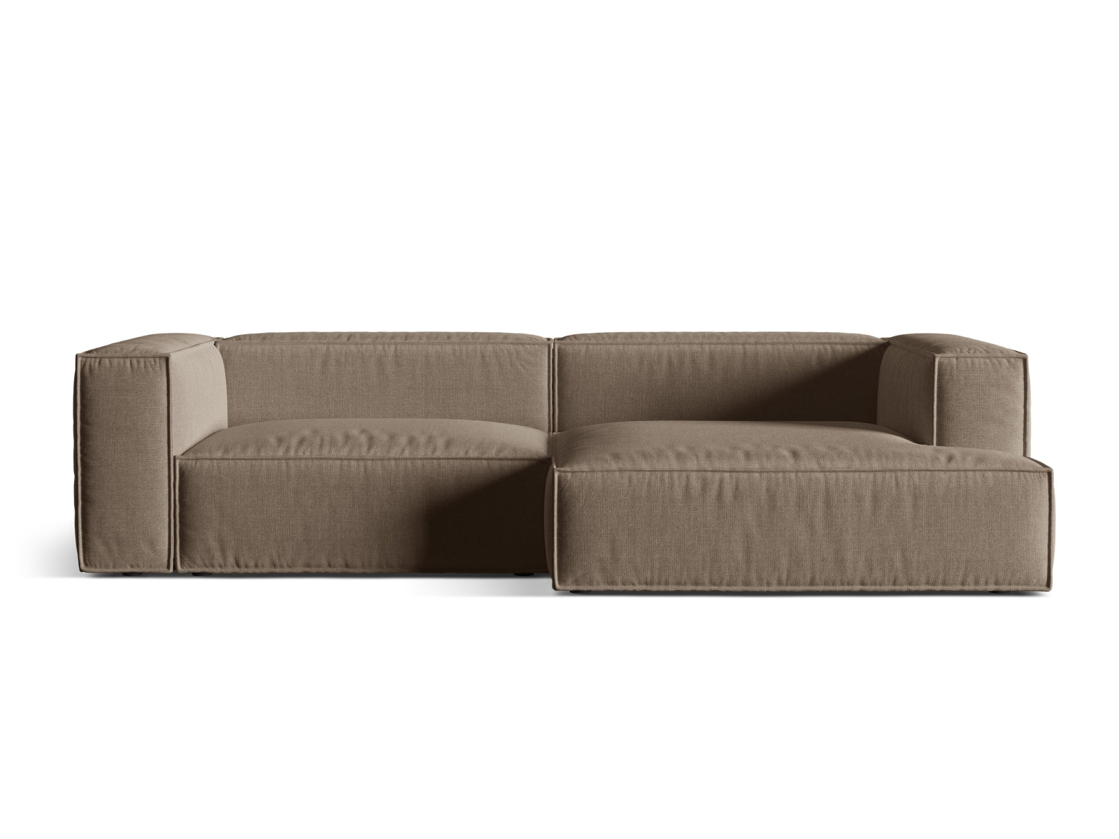 Nuria Modular Ecksofa rechts 4 Sitzer in Cappuccino präsentiert im Onlineshop von KAQTU Design AG. Ecksofa rechts ist von Micadoni