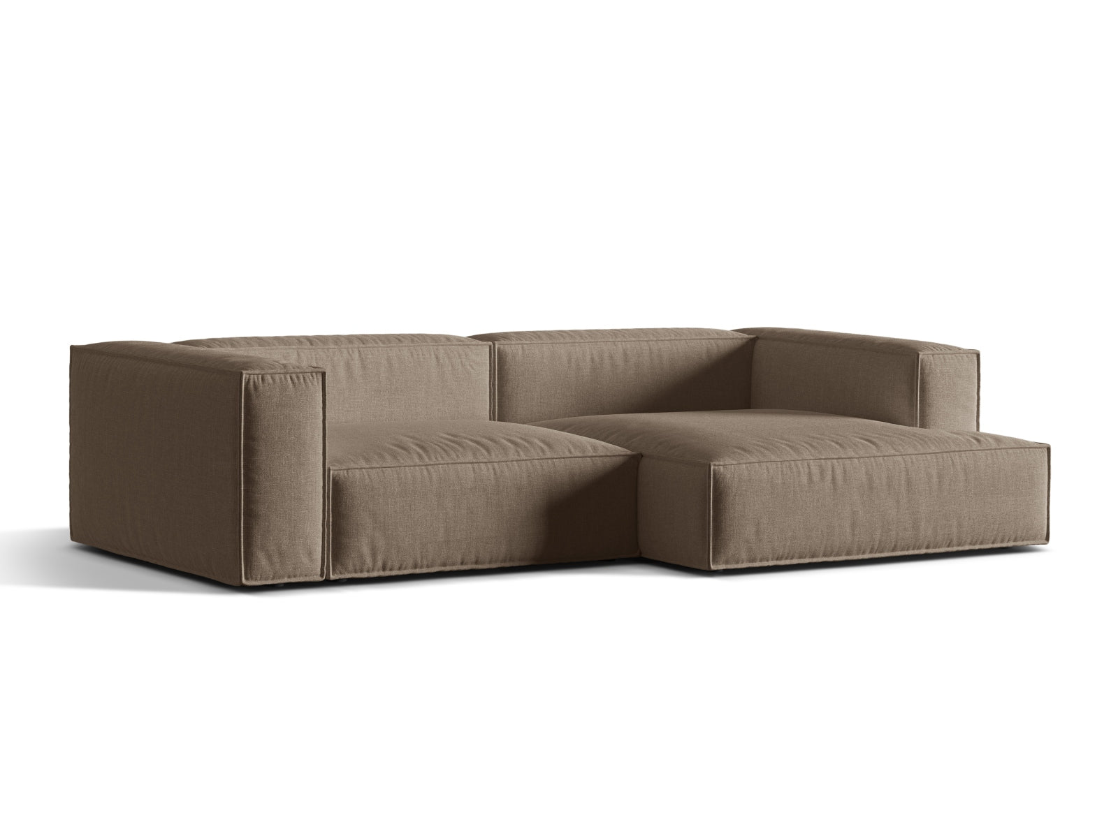 Nuria Modular Ecksofa rechts 4 Sitzer in Cappuccino präsentiert im Onlineshop von KAQTU Design AG. Ecksofa rechts ist von Micadoni