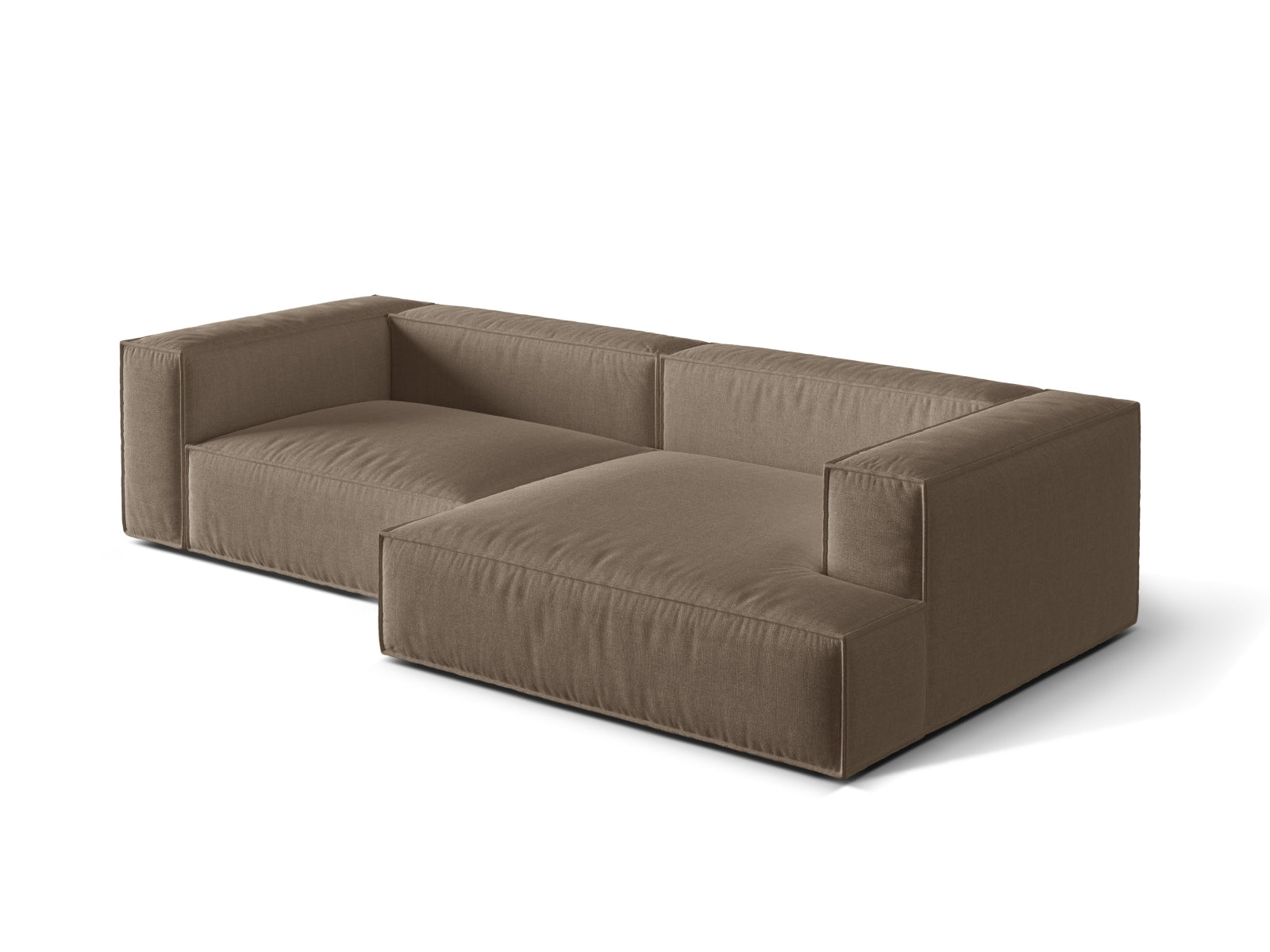 Nuria Modular Ecksofa rechts 4 Sitzer in Cappuccino präsentiert im Onlineshop von KAQTU Design AG. Ecksofa rechts ist von Micadoni
