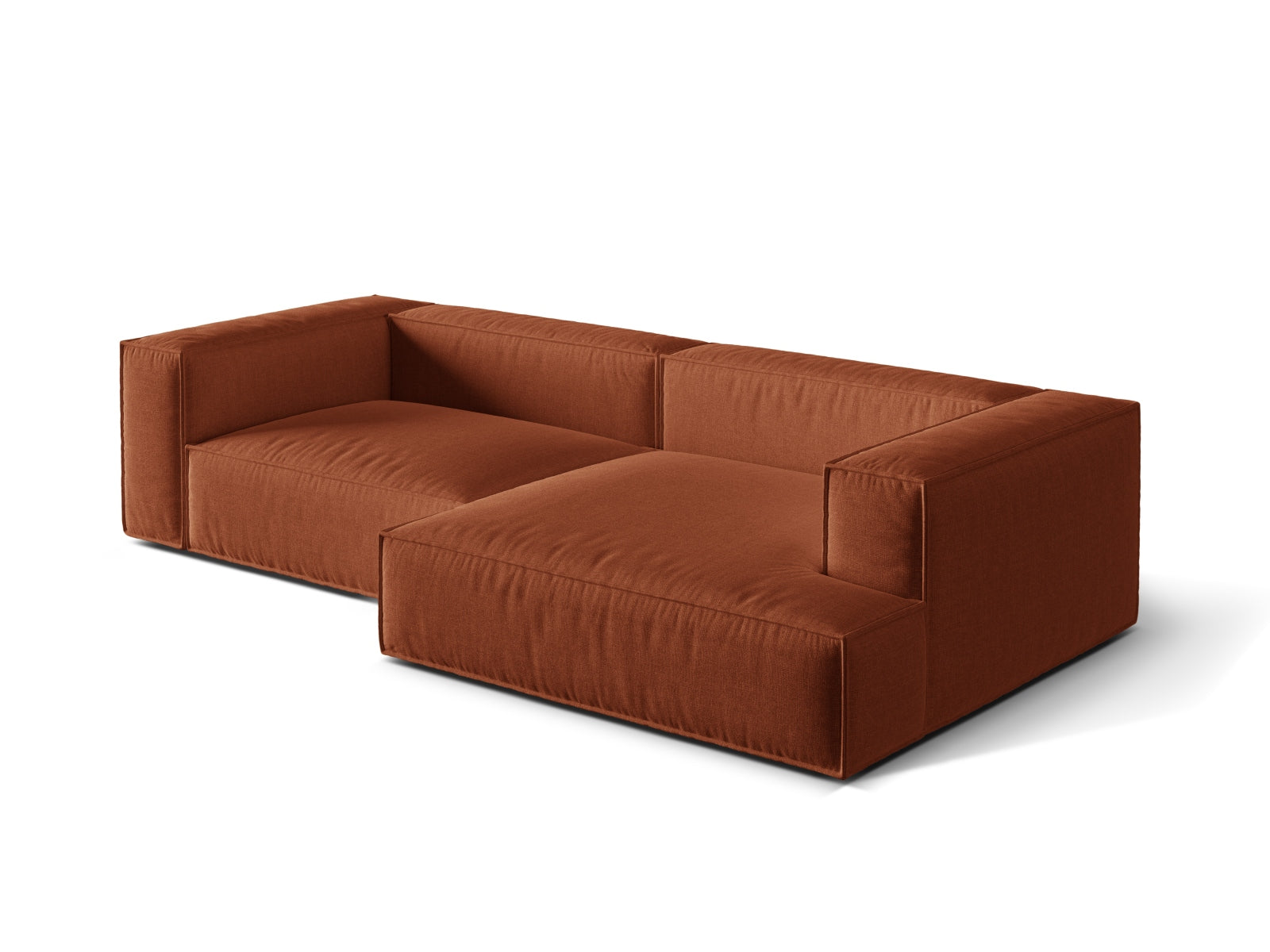 Nuria Modular Ecksofa rechts 4 Sitzer in Brick präsentiert im Onlineshop von KAQTU Design AG. Ecksofa rechts ist von Micadoni