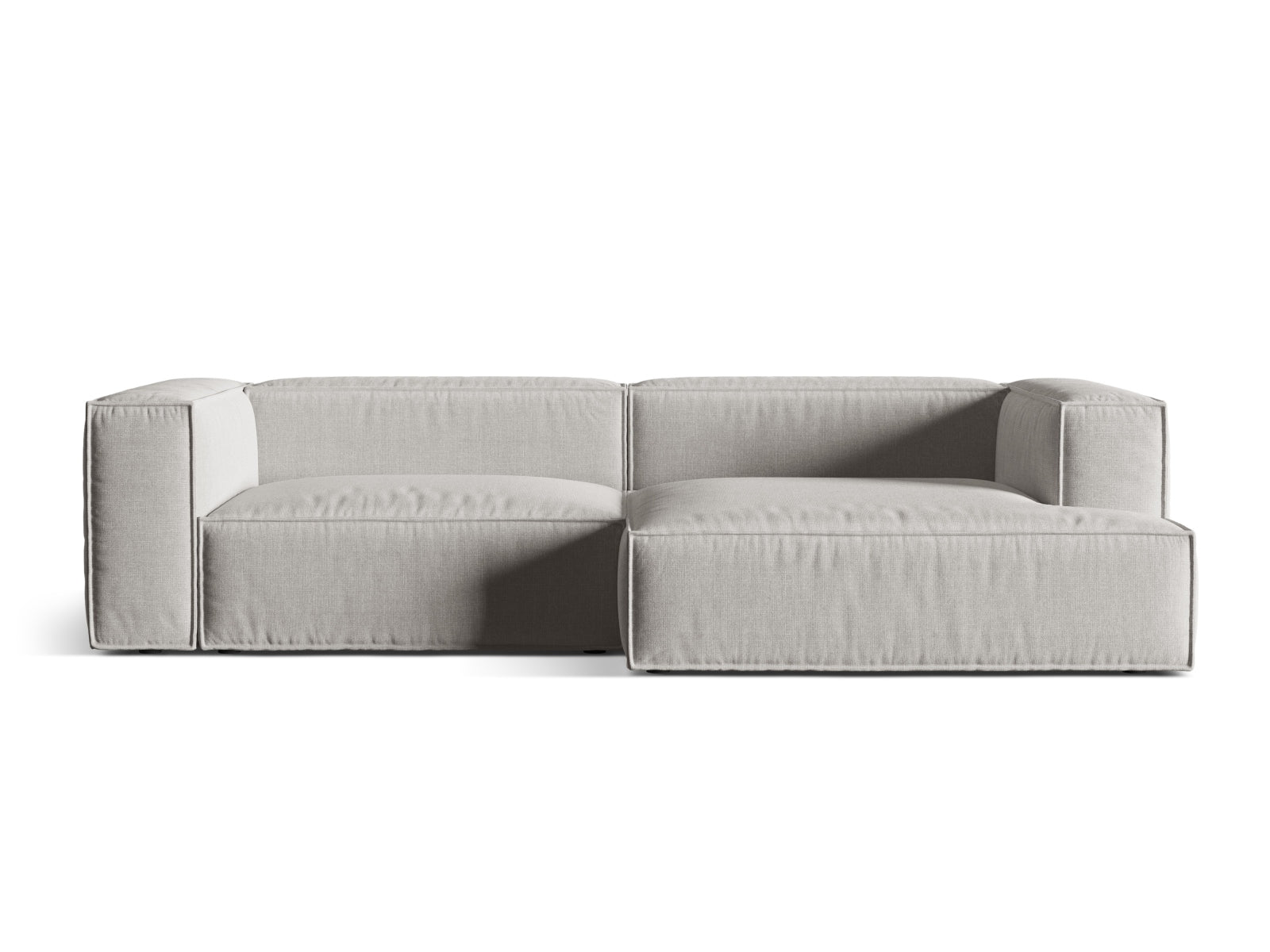Nuria Modular Ecksofa rechts 4 Sitzer in Light Grey präsentiert im Onlineshop von KAQTU Design AG. Ecksofa rechts ist von Micadoni